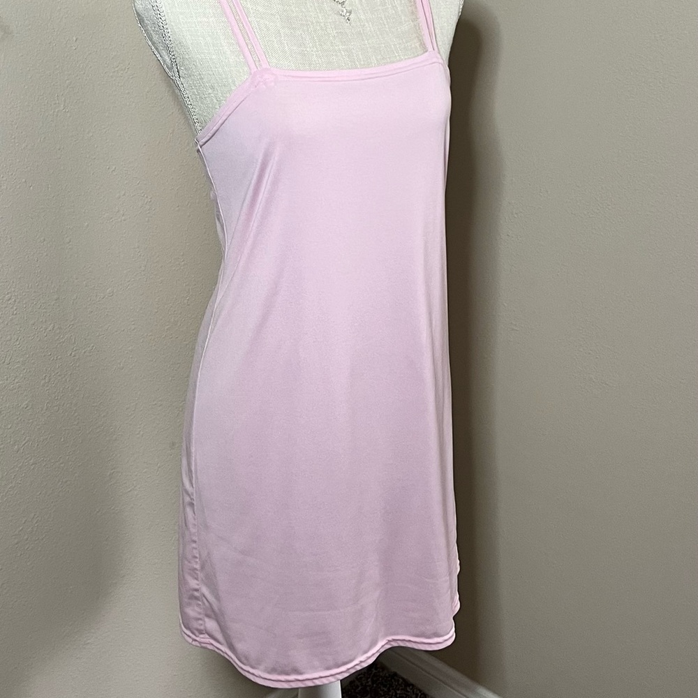 Pink slip dress